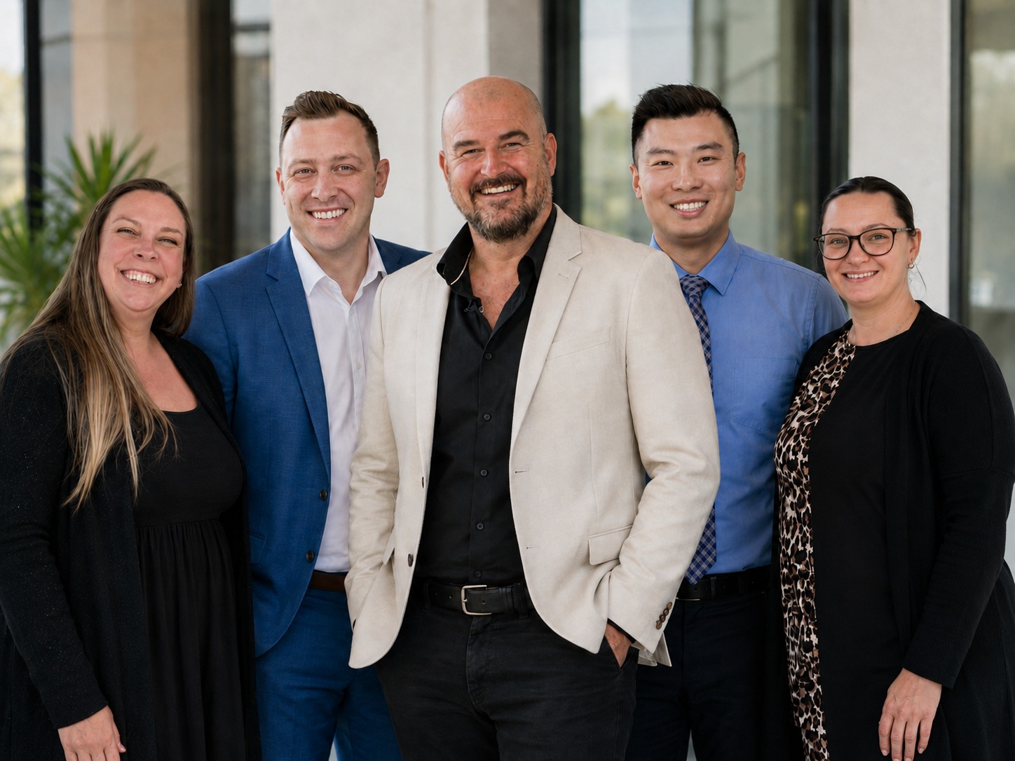 The tonylawson exp and HOSO team, left to right: Jenny Rogers, Stewart Fielder, Tony Lawson, Henry Sia, and Catherine Frith